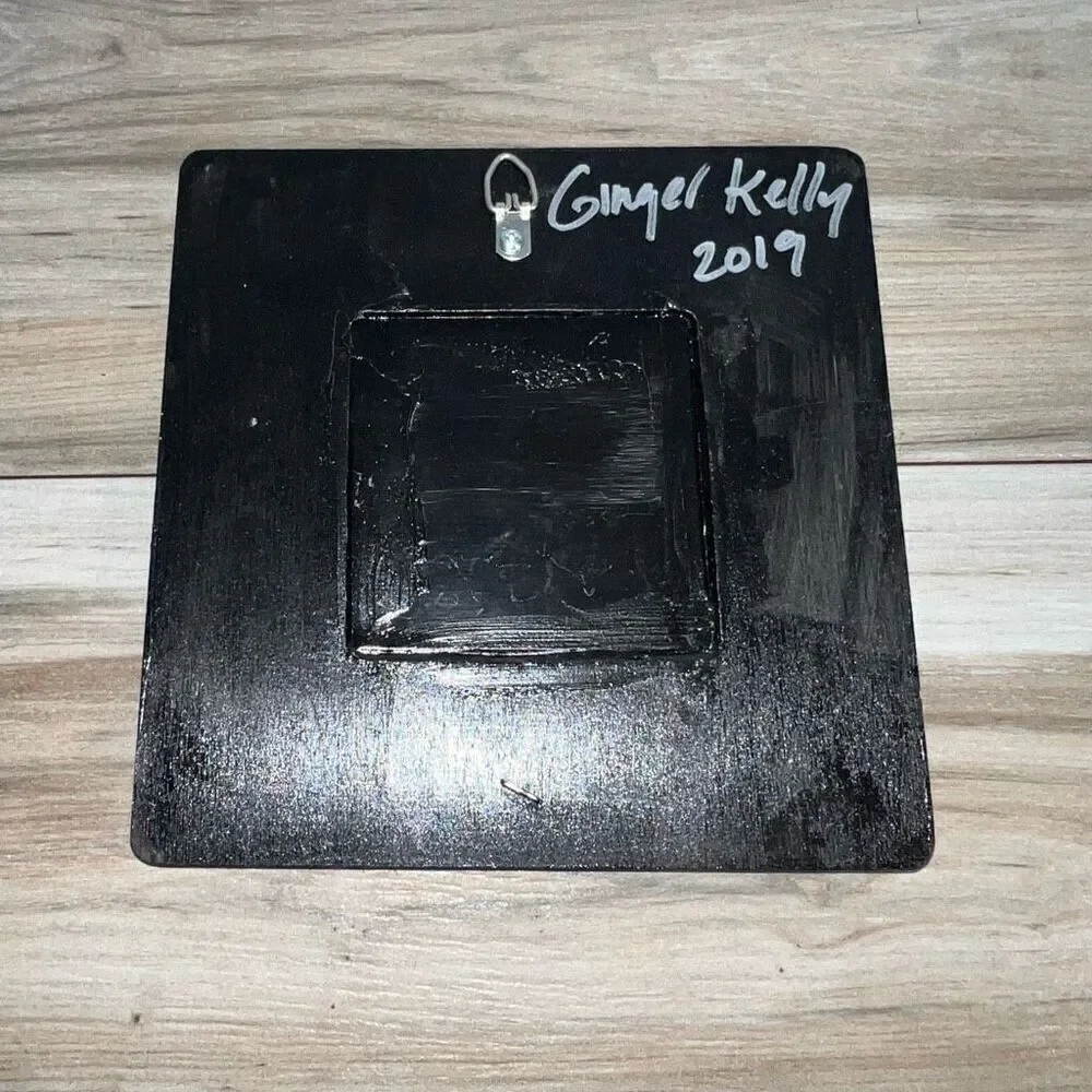 Abstract Signed Mirror Hand Made Ginger Kelly 2019 Artisan made 3D Brown Pinks
